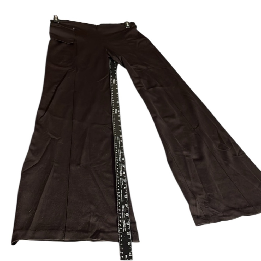 Equestrian Designs size med brown high waist dress pants wide leg fits size 12